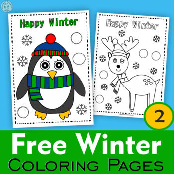 Preview of Free Winter Coloring Pages | Winter Activities