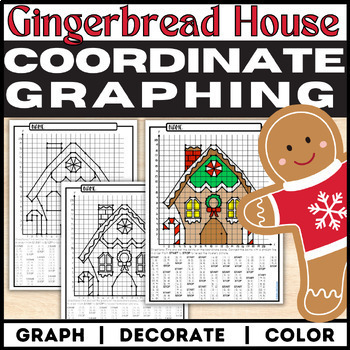 Preview of Coordinate Plane Christmas Pictures, Quadrant 1 & 4 Quadrants, Graphing Activity