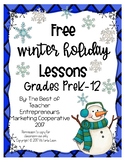 Free Winter Holiday Lessons By The Best of Teacher Entrepr