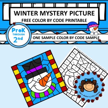 FREEBIE Winter Color by Number Printable