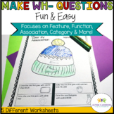 Free Winter Receptive Vocabulary Activities to Practice Fe