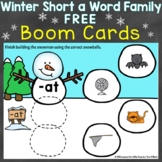 Free Winter Word Families Short Vowel a Boom Cards Digital