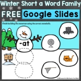 Free Winter Word Families Short Vowel a Google Classroom G