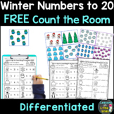 Free Winter Write the Room Count the Room for Numbers 1-10