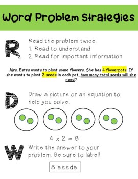 solve the word problem using rdw strategy