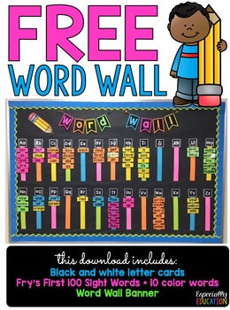 Free Word Wall by Especially Education | Teachers Pay Teachers