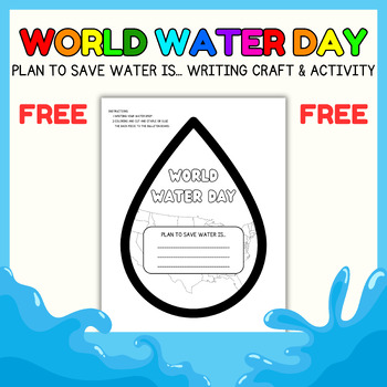 Preview of World Water Day Craft l Spring Season Activity l Kid Door Decor & Bulletin Board