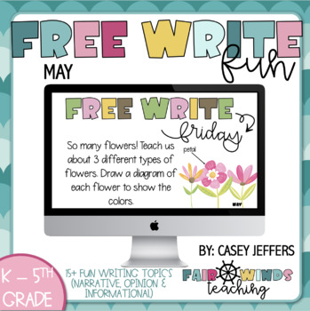 Preview of Free Write Fun (or Friday) Writing Slides - May