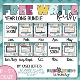 Free Write Fun (or Friday) Writing Slides - Year Long Bundle