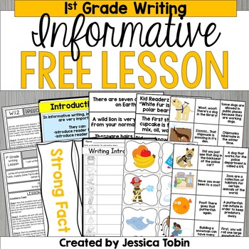 Preview of Free Writing Activity- 1st Grade Informative Explanatory Writing Lesson