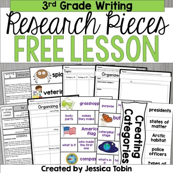 Preview of Free Writing Activity- 3rd Grade Research Writing Activity