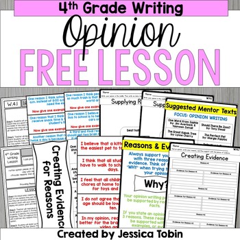 Preview of Free Writing Activity- 4th Grade Opinion Writing Activity
