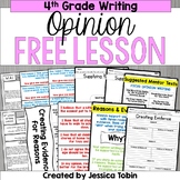 Free Writing Activity- 4th Grade Opinion Writing Activity