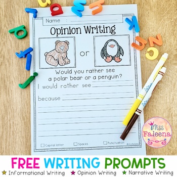 free writing prompts by miss faleena teachers pay teachers