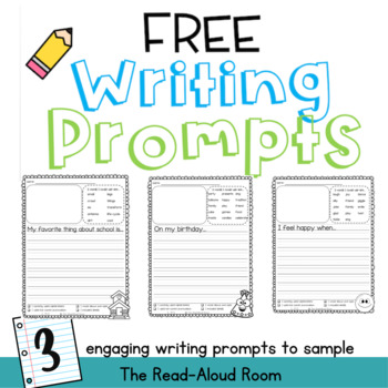 Free Year Long Writing Prompts by The Read-Aloud Room | TPT