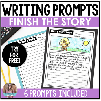 Preview of FREE Creative Writing Prompt Story Starters for Fun - 3rd, 4th, 5th Grade