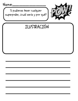 Preview of Free Writing Prompts In Spanish FREE