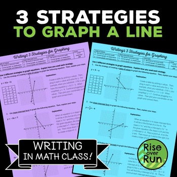 Preview of Graphing Lines with Three Strategies, Writing Activity