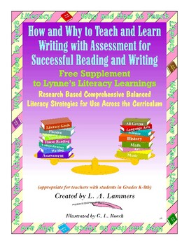 Preview of Free Writing with Assessment Supplement for Teachers of K-8th Students