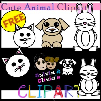 Preview of Cute Animal Clipart Free!