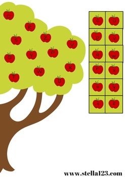 Free apple tree letter matching by STELLA123 by Dominique America