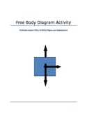 Free body diagram and net forces activity with lesson plan NGSS