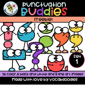 Preview of Free clipart-Punctuation buddies
