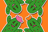 Free clipart / happy sad cactus plant, cacti clip art