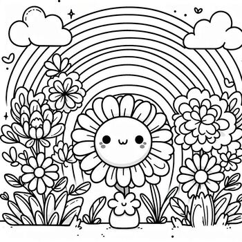 Preview of Free coloring Beautiful flowers