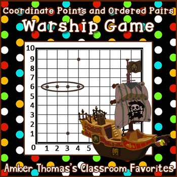 Preview of Free coordinate points and ordered pairs game:  "Warship"