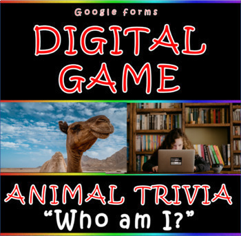 Preview of Free digital Trivia Google forms: fun questions hints clues animal facts science