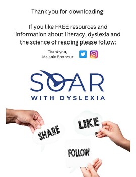 Preview of Free dyslexia checklist for classroom teachers