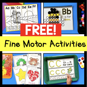 Preview of Free fine motor activities printables fall centers tracing pincer grasp cutting