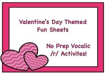 Preview of Vocalic /r/ for Valentine's Day!