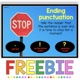 Free grammar worksheets - punctuation - end marks - first 