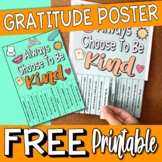 Free gratitude poster for building community within your classroom