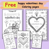 Free  happy valentines day Coloring pages.