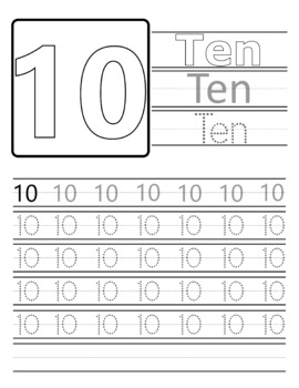 Free number tracing 1-10 printables for preeschoolers/ kindegarten kids