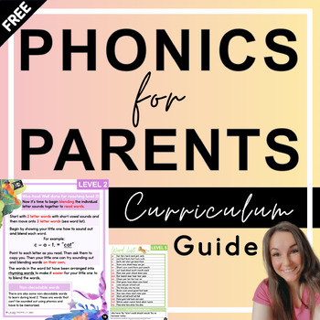 Preview of Free phonics curriculum phonics word list