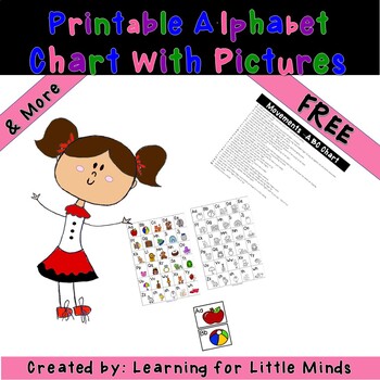 free printable alphabet chart with pictures by learning