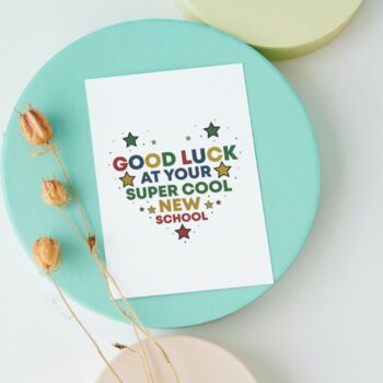 Free printable good luck at new school card / printable back to school