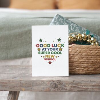 Preview of Printable good luck at new school card / printable back to school
