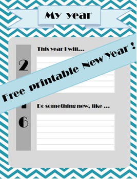 Preview of Free printable new Year's resolutions 2016 !