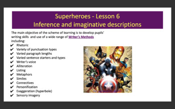 Preview of Free sample of Superheroes and Persuasive Writing unit - Grades 5-8