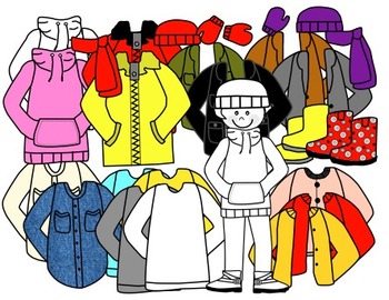 Clothing clip art for girls with Clothes for all Seasons by Charlotte's  Clips