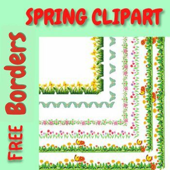 spring borders clip art free