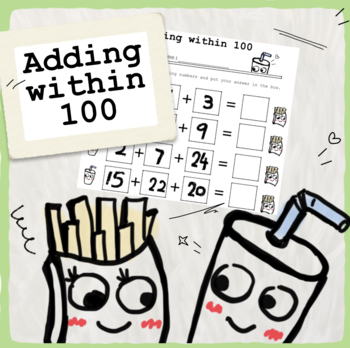 Preview of Free to adding within 100 (freebie Math Addition)