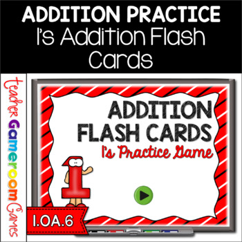 Preview of Freebie -  1's Addition Facts Practice Powerpoint Games