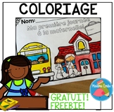 Freebie 1st day of school coloring page/1er jour d'école C