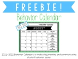 UPDATED! Freebie 2022-2023 Editable Behavior Calendar